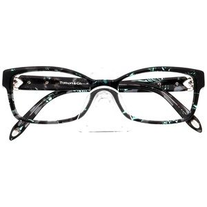 Tiffany & Co Square Eyeglass Frames TF 2064 Gray Blue Aqua Havana 51 16 135
